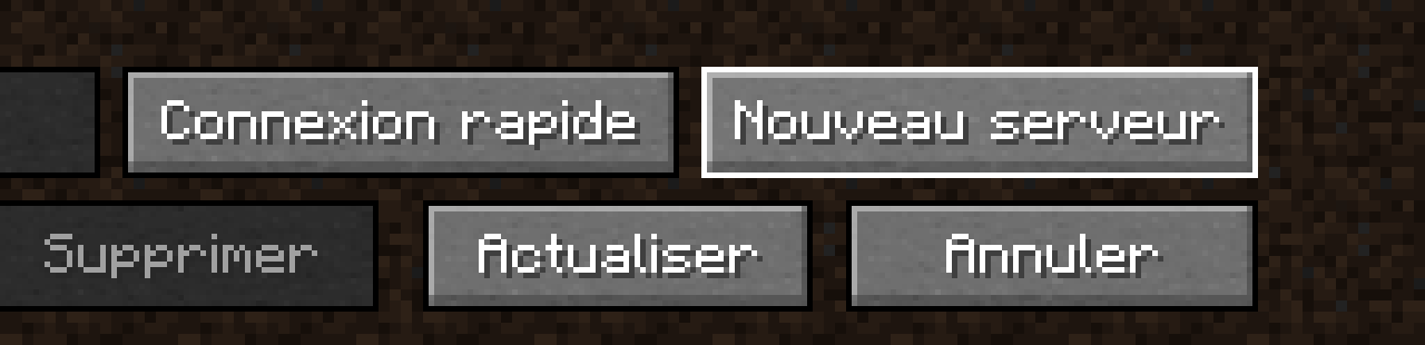 Boutons en bas du menu Multijoueur